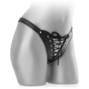 BUCĂȚI DE PIELE PENTRU DAMĂ STRING BDSM - 72498193