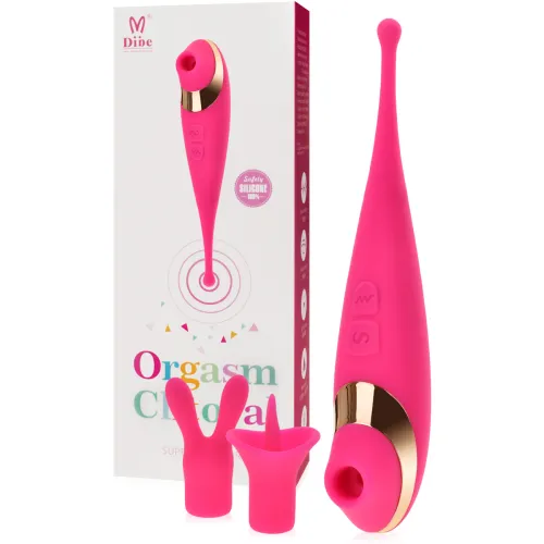 VIBRATOR DE ASPIRAȚIE CLITORIDIAN FAȚĂ-VERSO 2in1 CU VÂRFURI INTERSCHIMBABILE - 79514279