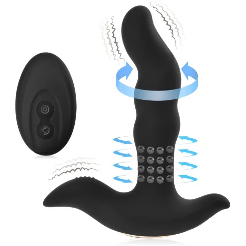 VIBRATOR ANAL ROTATIV PENTRU PROSTATA SI PERINEU VIBRATOR ANAL CU TELECOMANDĂ - 79823603