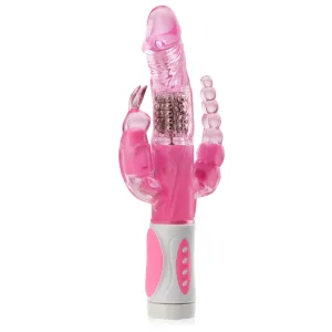 PRETTY BUNNY – VIBRATOR ROTATIV DIN GEL CU STIMULATOARE PENTRU ANUSU ȘI CLITORIS– 86788202