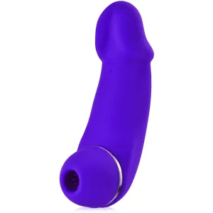 VIBRATOR + MASAJOR ASPIRATOR CU 20 SEX PROGRAME 2în1 - 79051466