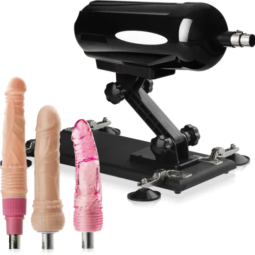 MAȘINĂ DE SEX - 420 MIȘCĂRI / MINUT - TURBO VIBRATOR MIȘCARE GLISANTĂ + 3 DILDO INCLUSE - 72069465