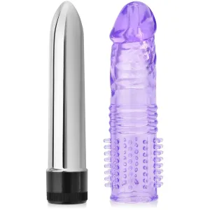 Vibrator clasic cu capăt de gel 2 în 1 – 73430743