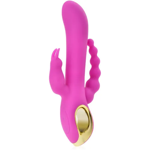 VIBRATOR MULTIFUNCȚIONAL DE TREI ORI STIMULATOR CLITORIS, VAGIN ȘI ANUS - 72437682