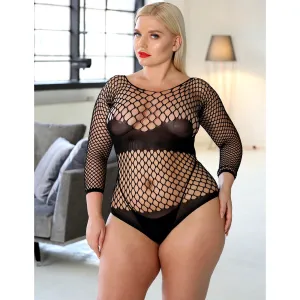 BODY STRÂMT XL-XXXL DIN PLASĂ  LENJERIE EROTICĂ BODYSTOCKING PLUS SIZE - 74142600