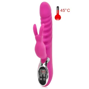 VIBRATOR CU ÎNCĂLZIRE LA 45°C DE SILICON CU IEPURAȘ – 79562926