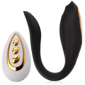 Vibrator cu două motoare pentru cupluri, masajer pentru sex controlat cu telecomandă - 60 de opțiuni - 72352213