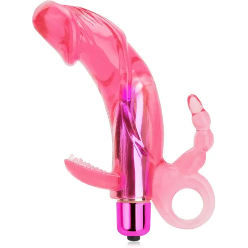 VIBRATOR G-SPOT 3în1 PLĂCEREA TRIPLĂ A PENETRĂRII VAGIN-ANUS - 70770098